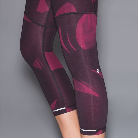 LULULEMON All Sport Crop Leggings Back Spin Stroke Dashing - Picture 3 of 12